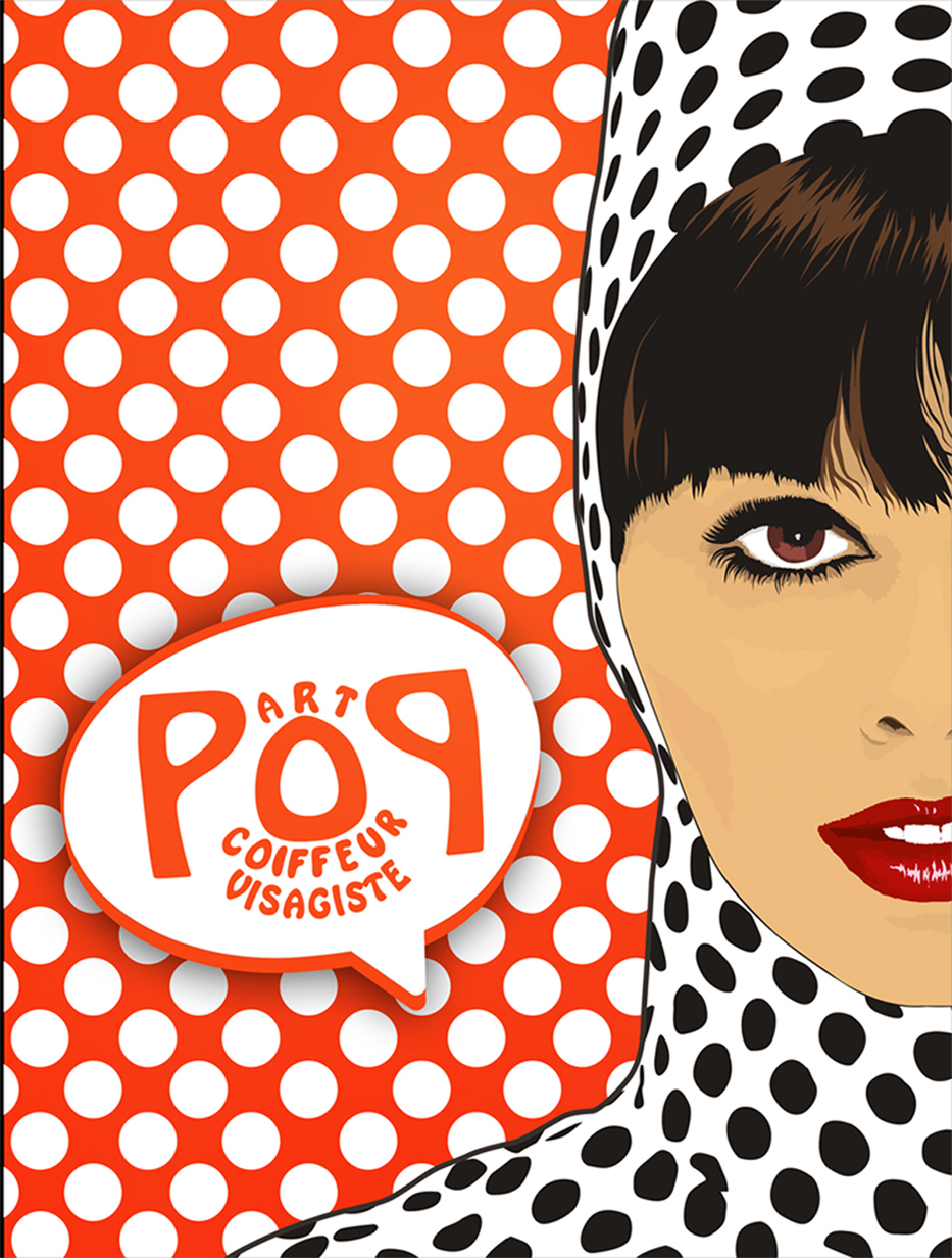 illustration art pop coiffeur visagiste